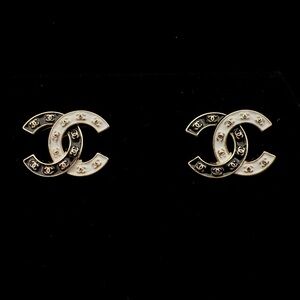 CHANEL BLACK & WHITE EARRINGS